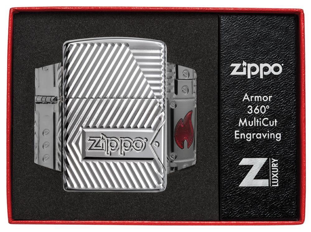 Zippo Bolts Design Rüzgarın Çakmak ambalajında