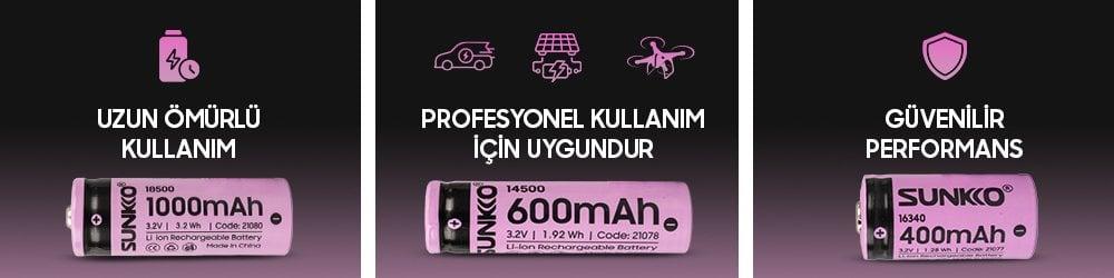 Sunkko IFR Şarj Edilebilir Pil Tercih Sebepleri