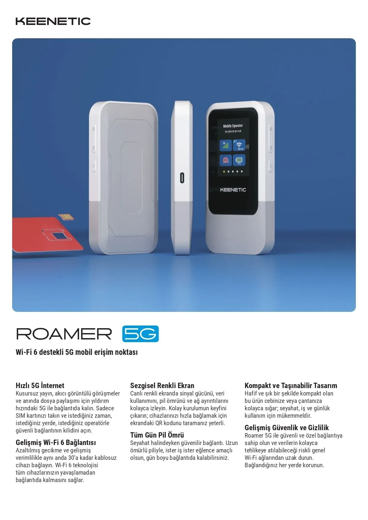Keenetic Roamer 5G Özellikleri