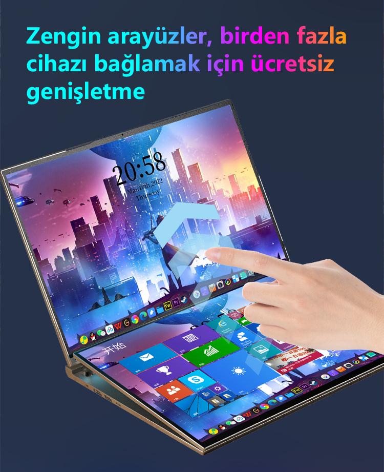 Icotech DS16 Plus Çift Ekranlı Dokunmatik Laptop