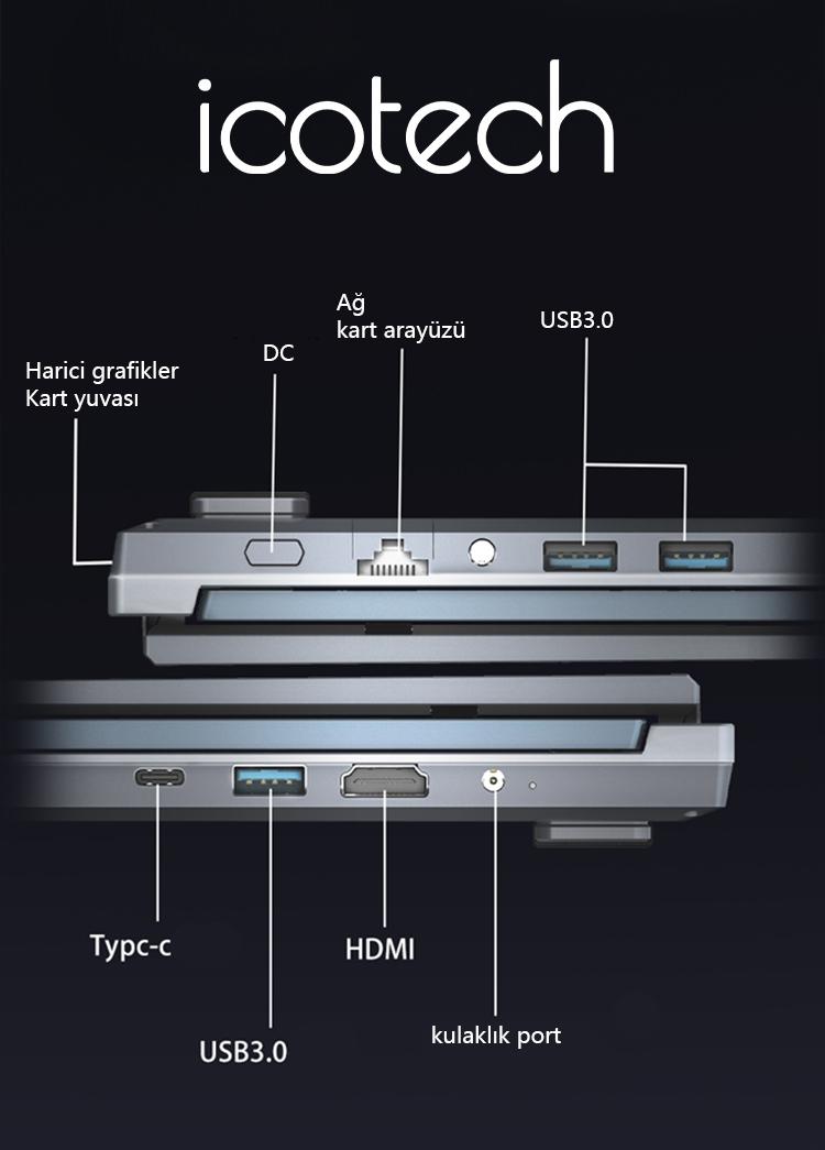 Icotech DS16 Plus Çift Ekranlı Dokunmatik Laptop