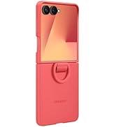 Samsung Galaxy Z Flip7 Yüzüklü Silikon Kılıf, Kırmızı