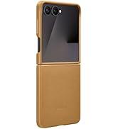 Samsung Galaxy Z Flip7 Deri Kılıf, Camel