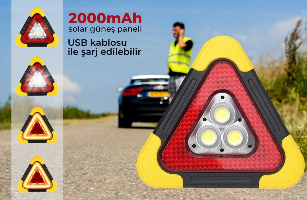 Powermaster Solar Şarj Üçgen Cob Aydınlatma Park Lambası HB-7709