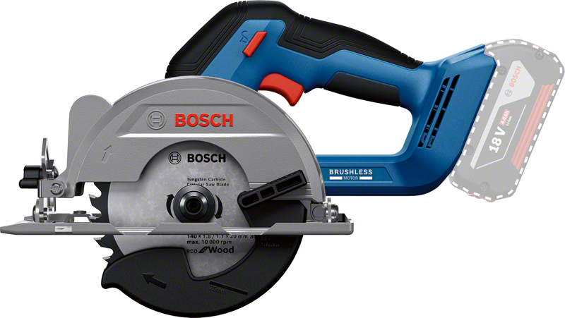 Bosch GKS18V-51 akülü ahşap kesme daire testeresi.