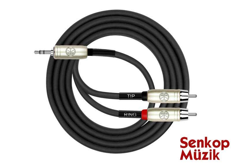 Y364PRL3MBK Kirlin 3mt. Y Kablo (3,5mm TRS Plus - 2xRCA)