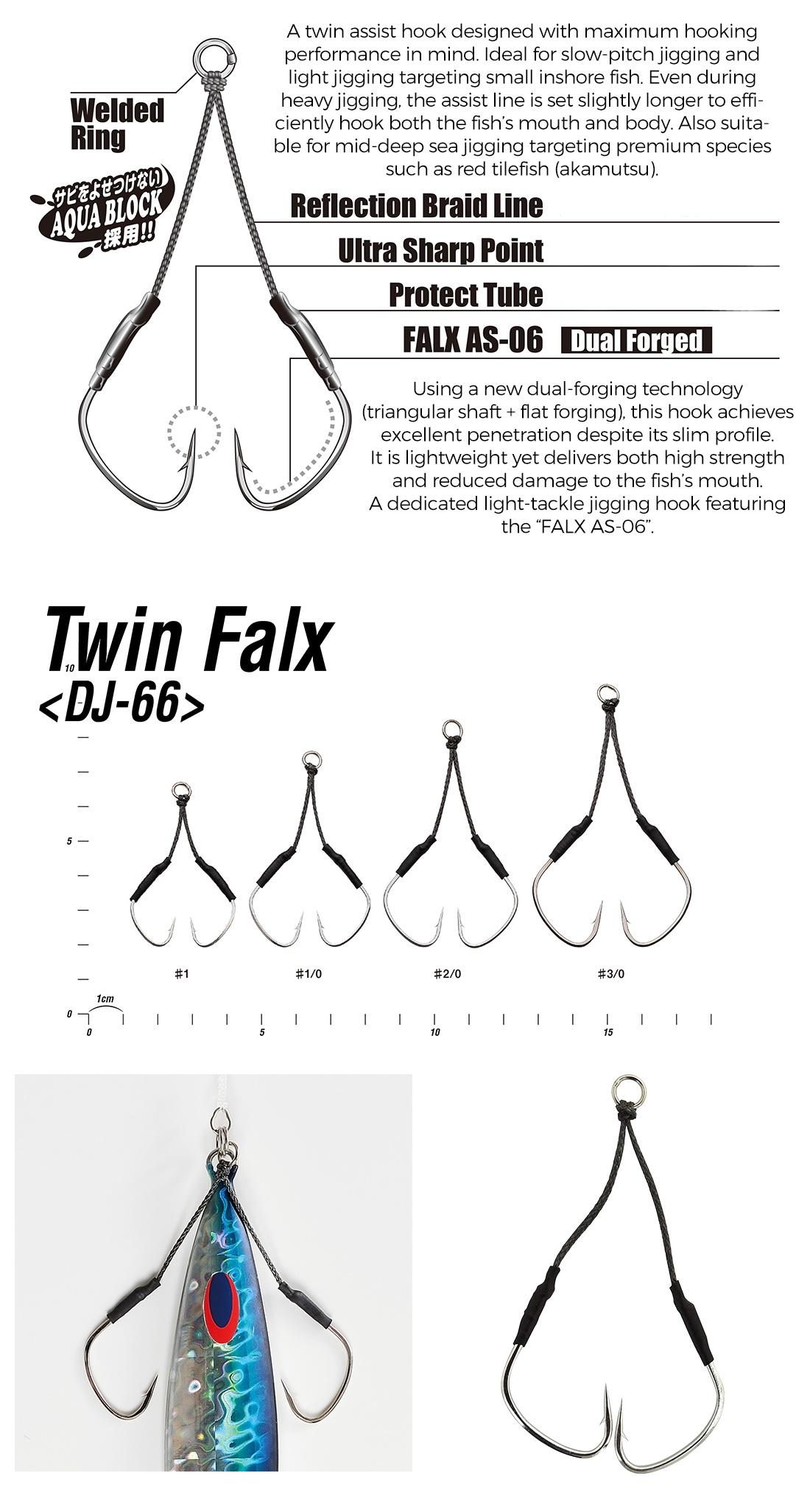 Decoy DJ-66 Twin Falx assist hook çiftli jigging iğnesi falx dual forged deep sea jigging