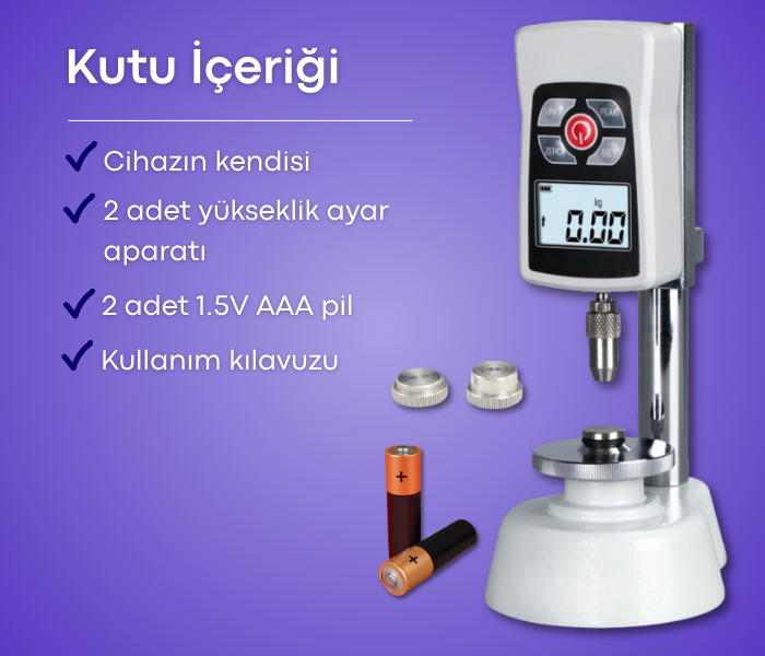 MTL-3 Dijital Tahıl Sertlik Ölçer Kutu İçeriği