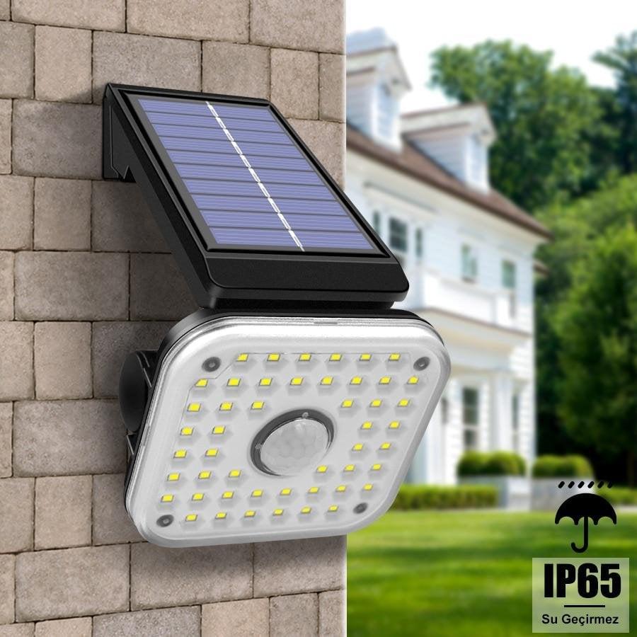 LF-1750B 48 SMD Ledli 3 Modlu Sensörlü Solar Duvar Lambası İçerik