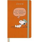 Moleskine Peanuts Haftalık Planlayıcı 2026, Notlar için Alanlı 12 Aylık Gündem, Sert Kapak, Elastik