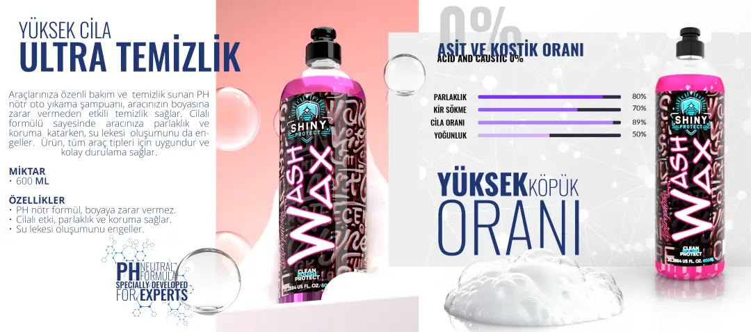 shiny protect wash wax cilalı şampuan