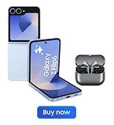 Samsung Galaxy Z Flip6 AI Akıllı Telefon, Unlocked Android Smartphone, 512GB Depolama, Mavi ve Buds3...