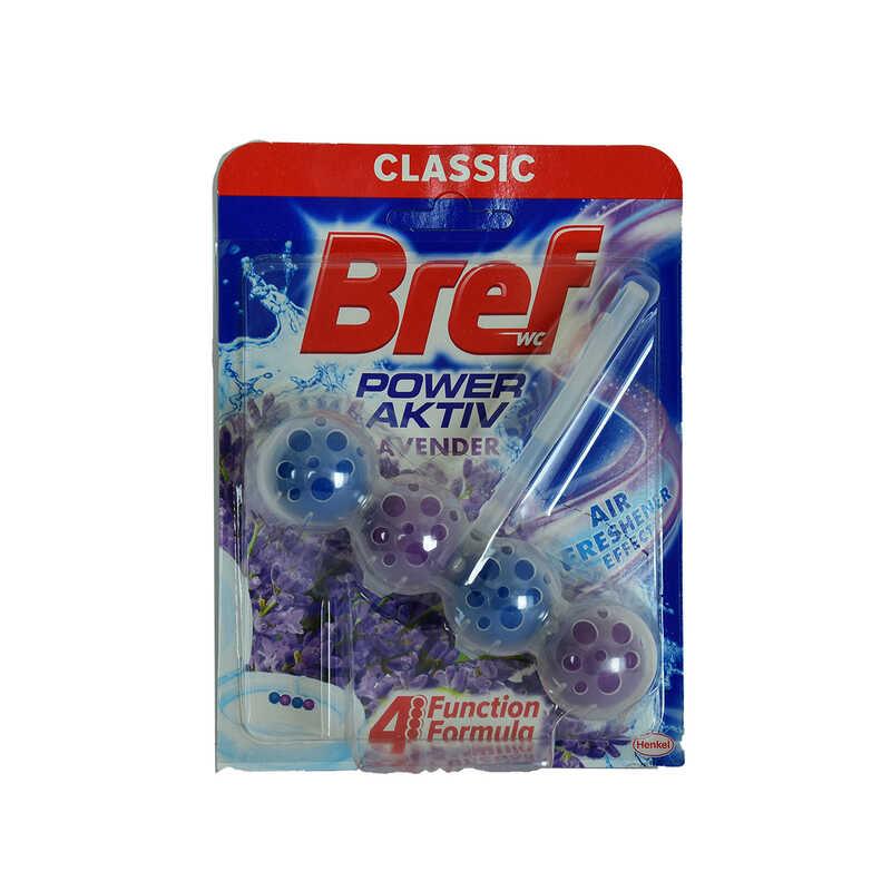 BREF WC POWER AKTİV LAVANTA KOKULU KLOZET TEMİZLİK KOKU GİDERİCİ 4LÜ TOP 4 İŞLEVLİ FORMÜL 50 GR