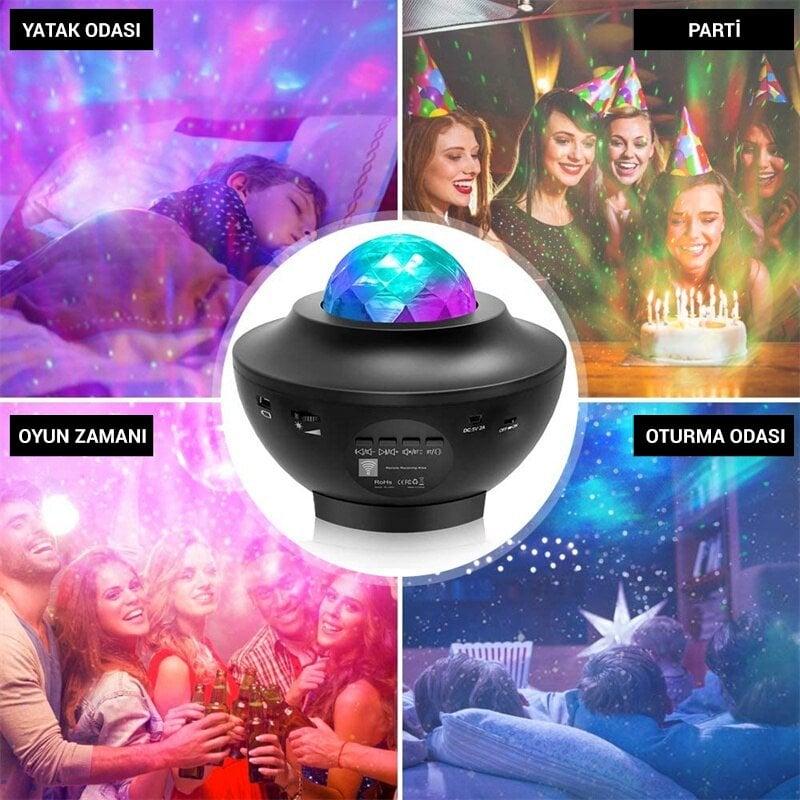 Powermaster PM-7388 Bluetooth Destekli Animasyonlu Şarjlı Ufo Tip Disko Topu İçerik