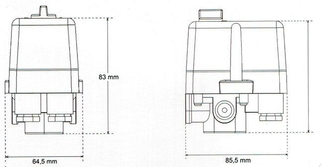 Element Hidrofor Basınç Şalteri 1-6 Bar Tahliyeli Monofaze