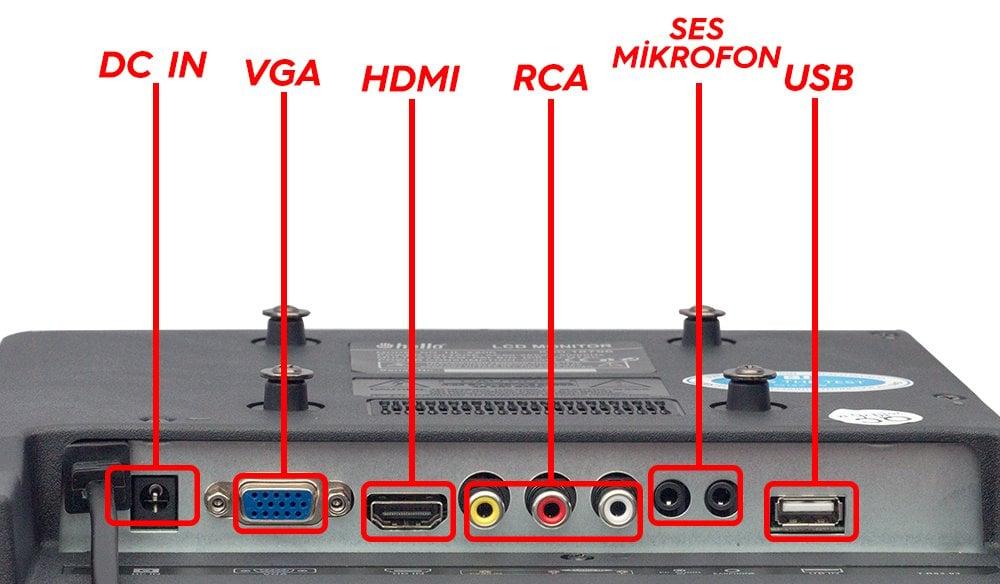 Hello HL-2200 Led Monitör Girişleri