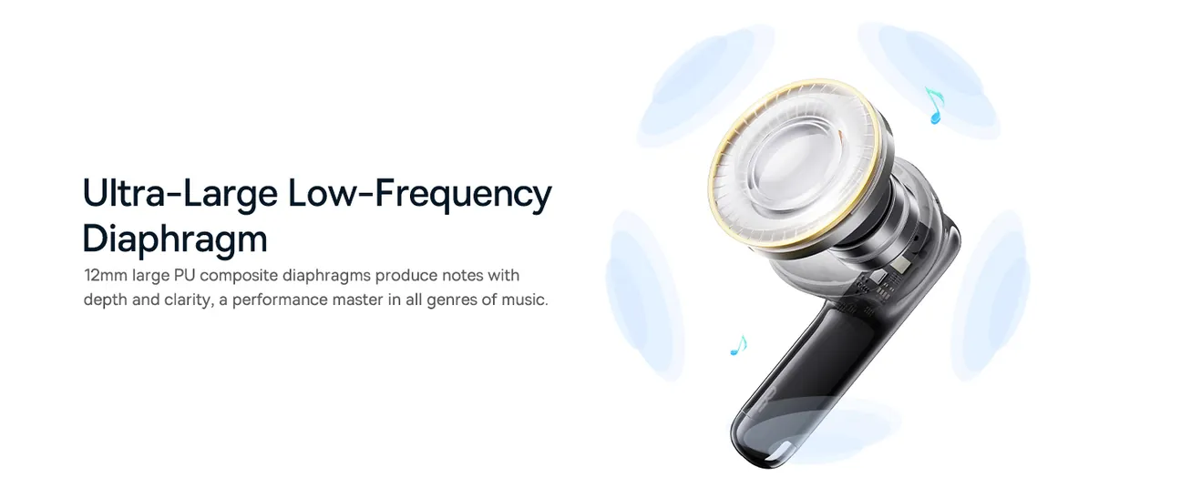 Baseus Bowie E13 True Wireless Earbuds with 12mm Diaphragm, 30H Battery, Low Latency 0.06s, BT 5.3, App Control – For Music, Gaming & Calls