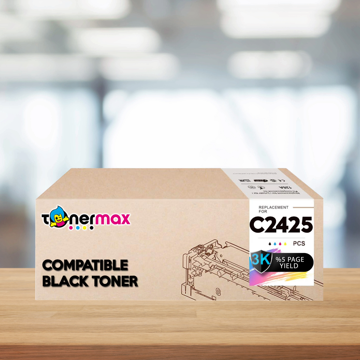 Lexmark C2425-C2350K0 Muadil Toner / C2425dw / C2325dw /MC2325adw /MC2425adw /MC2535adwe /MC2640adwe