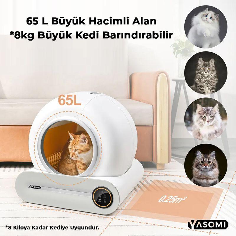 Yasomi Akıllı Kedi Tuvalet Kabı