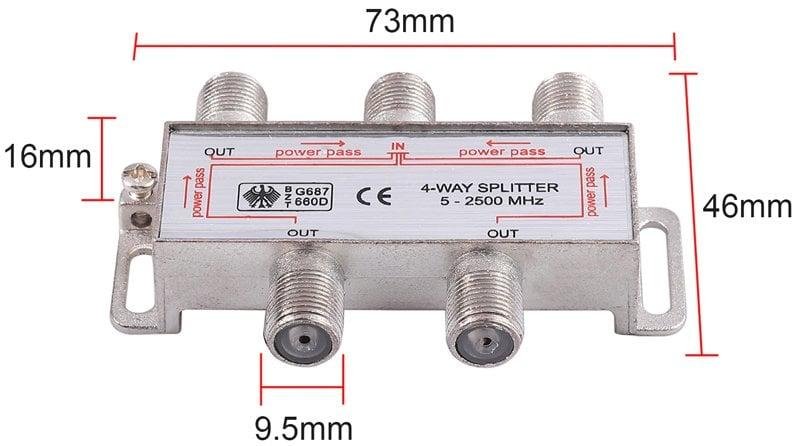 Mag 5-2400 Mhz 1/4 Splitter