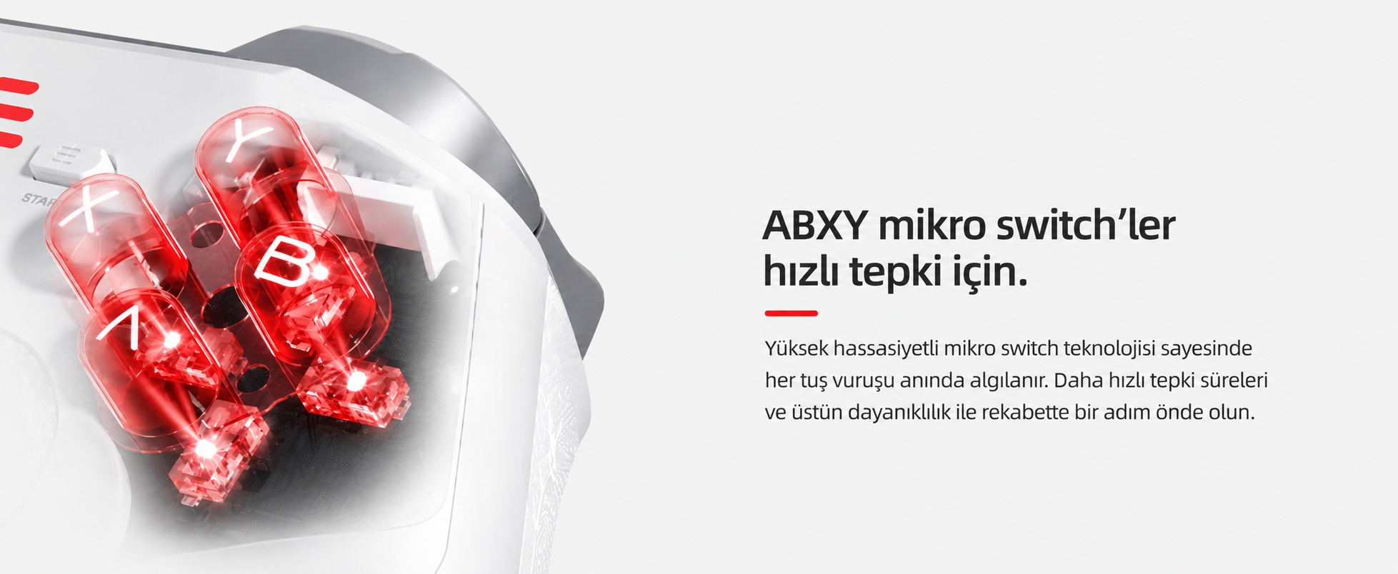 BEITONG KP20 TMR Kablosuz Beyaz Gamepad (2.4G, Bluetooth, Kablolu)