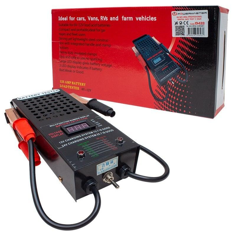 PM-19433 6V-12V 125A Profesyonel Digital Akü Test Cihazı