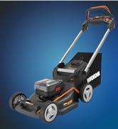 WORX WG749E Nitro akülü çim biçme makinesi 40 V – güçlü fırçasız motor – 46 cm kesme genişliği – çim biçme