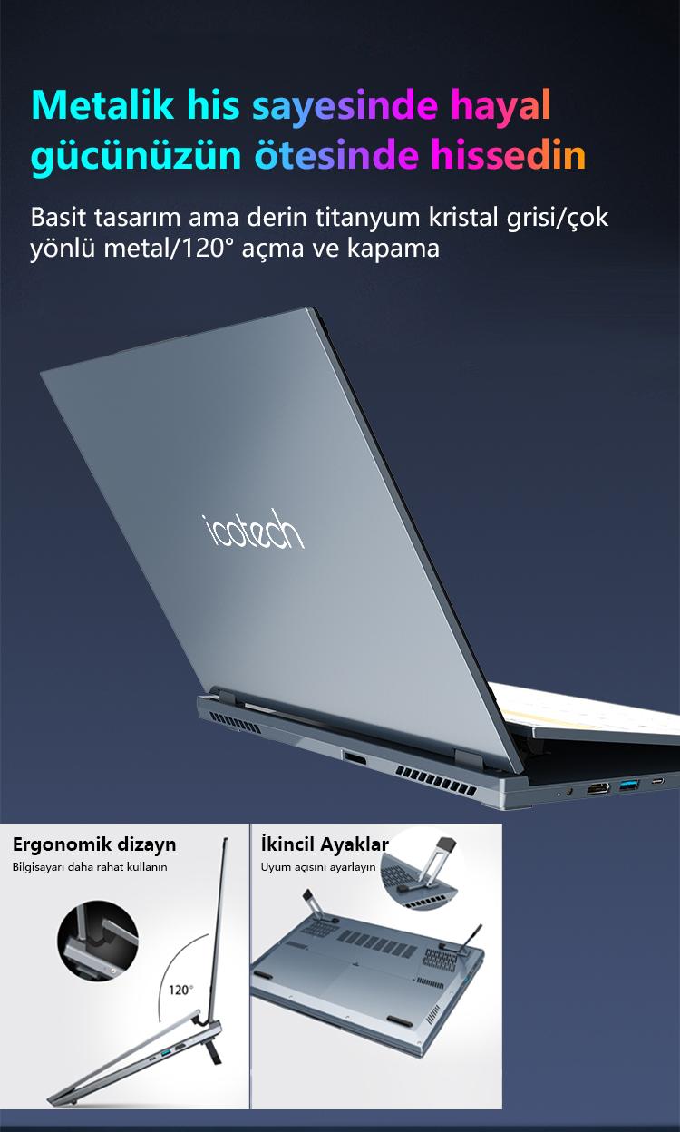 Icotech DS16 Plus Çift Ekranlı Dokunmatik Laptop