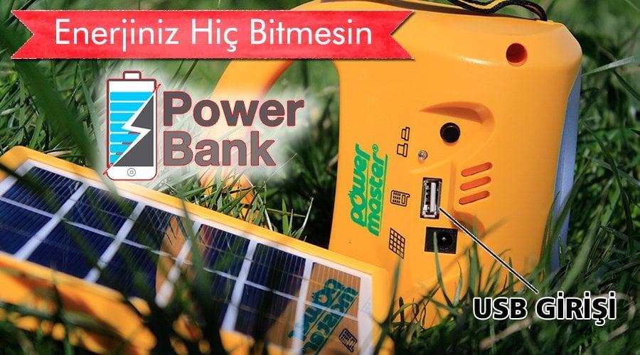 Powermaster Şarjlı Solar Aydınlatma Seti Tek Panelli