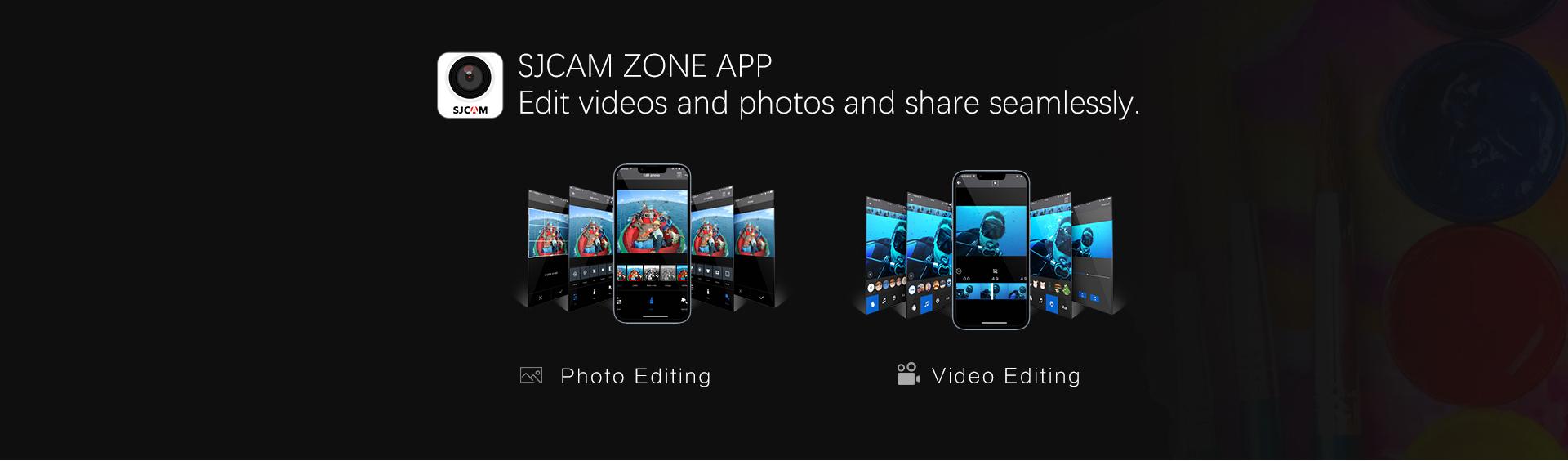 SJCAM Zone uygulaması fotoğraf ve video düzenleme
