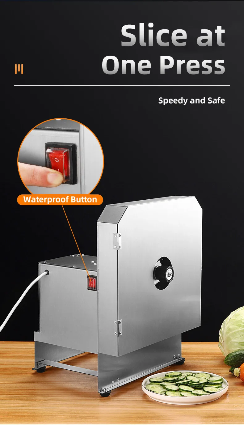 Ticari Elektrikli Paslanmaz Çelik Dondurulmuş Et Dilimleri Meyve Sebze Gıda Dilimleme Makinesi