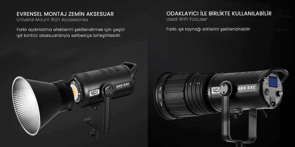 Gdx EXC-220C-II Bi Color Led Video Işığı 