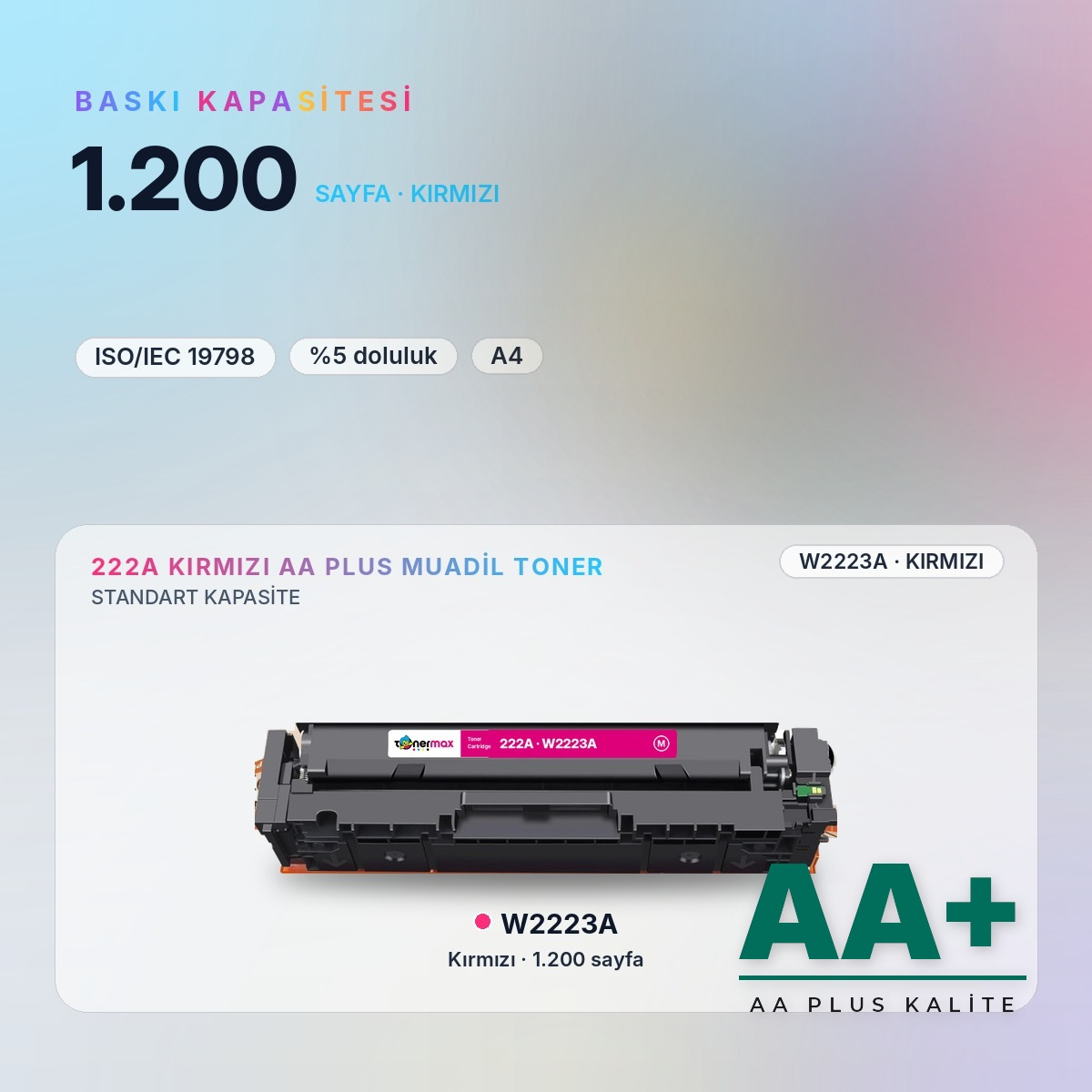 W2223A Kırmızı Muadil Toner baskı kapasitesi