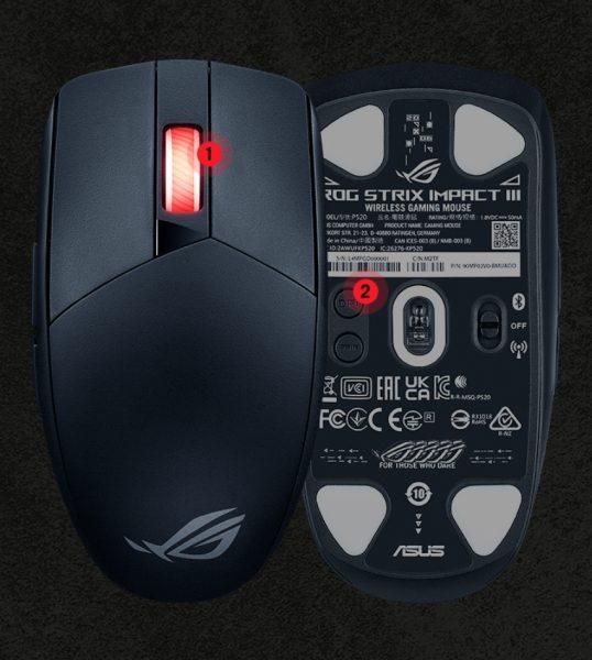 ASUS ROG Strix Impact III Wireless Beyaz Mouse h14