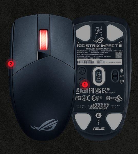 ASUS ROG Strix Impact III Wireless Beyaz Mouse h15