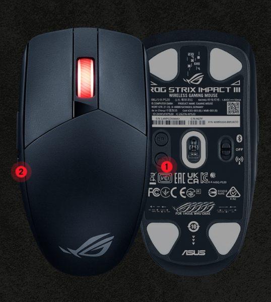ASUS ROG Strix Impact III Wireless Beyaz Mouse h16