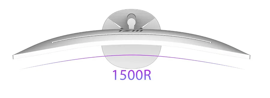 1500R kavis ile sürükleyici görüntünün keyfini çıkarın.