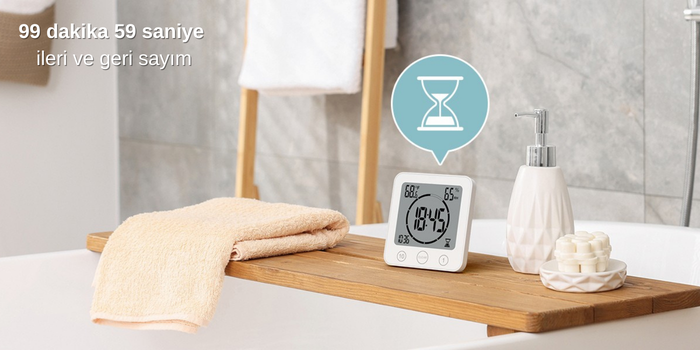 KT9 vantuzlu mıknatıslı dijital zamanlayıcı ve ısı ölçer