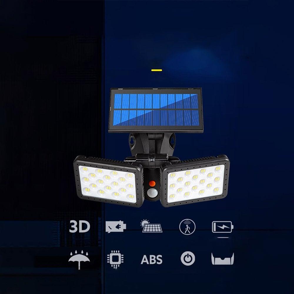 Powermaster Sensörlü 144 SMD Ledli Solar Aydınlatmalı Duvar Lambası W770A
