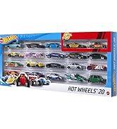 Hot Wheels 20-Car Pack Çeşitli 1:16 ölçekli Oyuncak Araçlar Çocuklar ve Koleksiyoncular için Harika Hediye 3 ila 9...