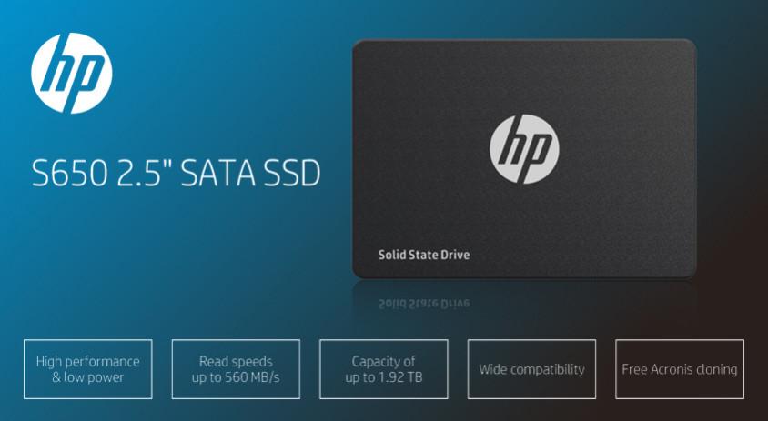 HP S650 345M9AA 480GB 2.5” SATA 3 SSD Disk