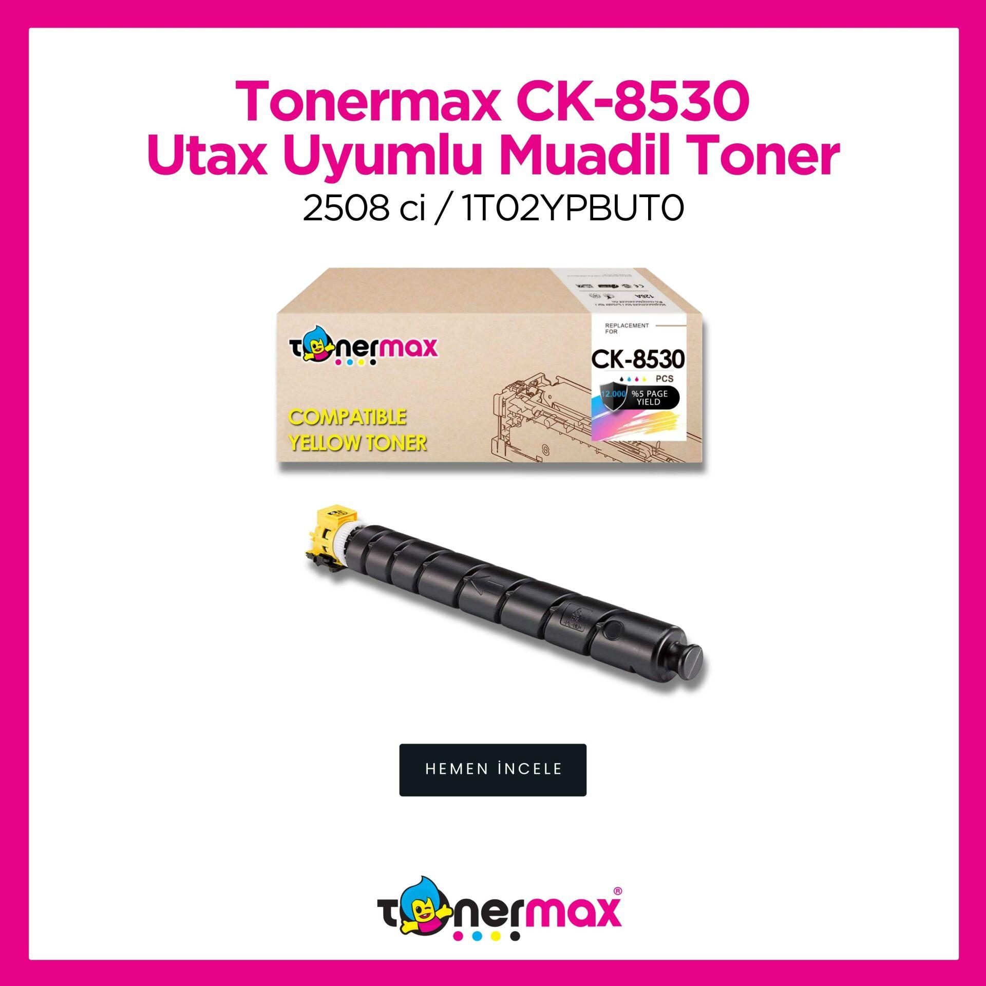 Utax CK-8530 Muadil Toner Sarı / 2508 ci / 1T02YPAUT0