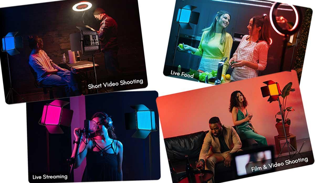 Gdx CF-1500R RGB Panel Led Video Işığı Gdx CF-1500R RGB Panel Led Video Işığı