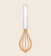 Fiskars silikon kaplamalı telli çırpma teli, uzunluk: 29,7 cm, plastik/silikon, turuncu/...