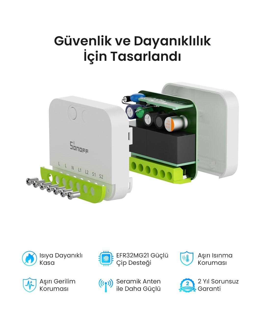 SONOFF Mini-ZB2GS Duo ZigBee 2 Kanallı Akıllı Röle
