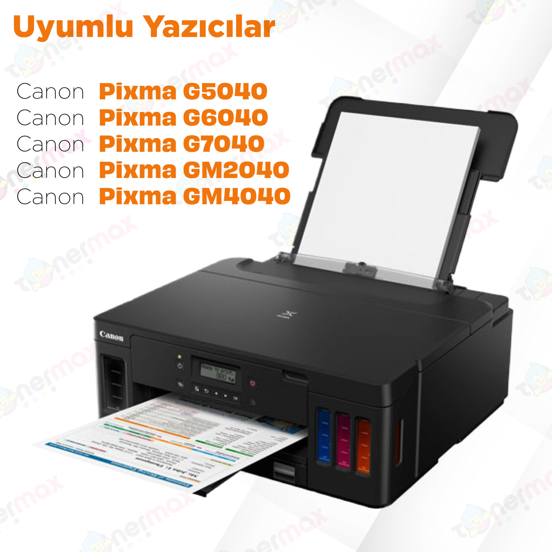 Canon GI-40 Muadil Mürekkep Takımı / Pixma G5040 / Pixma G6040 / G7040 / GM2040 / GM4040