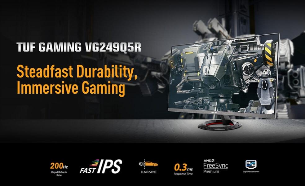 Yüksek yenileme hızına sahip ASUS TUF Gaming VG249QSR oyuncu monitörü, dayanıklı ve etkileyici görsel deneyimleri ile oyun tutkunlarının tercihi.
