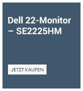 Metin "Dell 22 Monitor — SE2225HM". Ürün resmi zeytin yeşili, dikdörtgen bir cihaz veya cihazı gösterir.