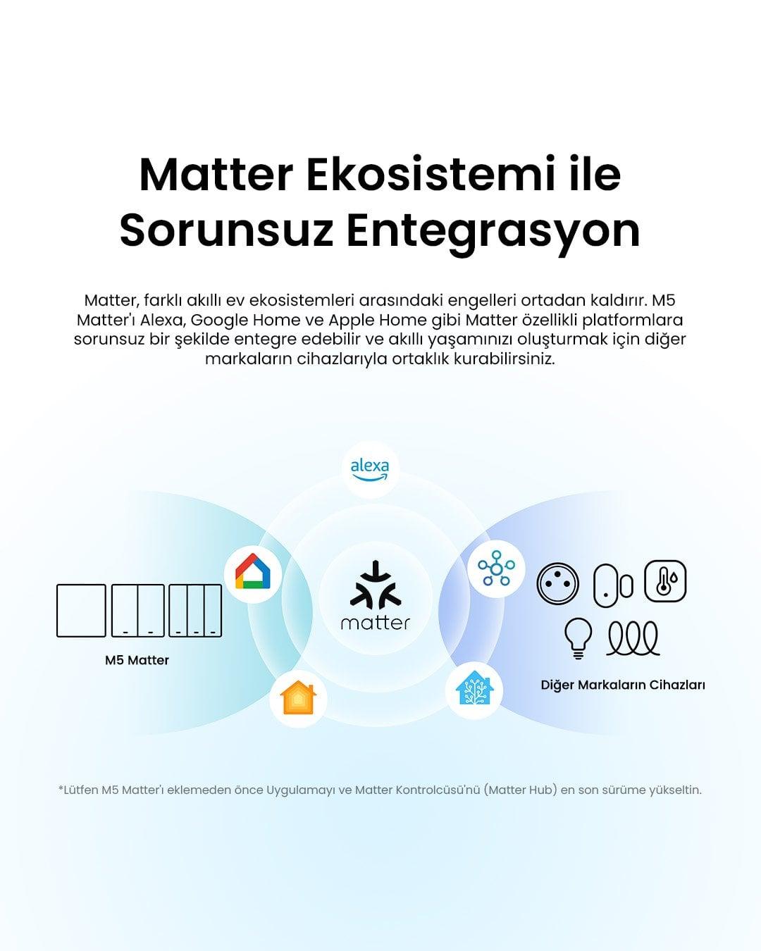 SONOFF M5 Matter Koyu Gri Akıllı Duvar Anahtarı