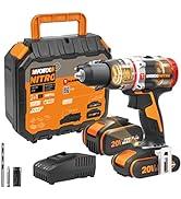 WORX NITRO 18V(20V MAX) Akülü Darbeli Matkap WX354.1 PowerShare PRO Fırçasız 60 N.m Co...